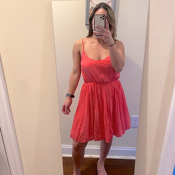 BB Dakota Elin Pleated Spaghetti Strap Dress Small - Picture 2 of 12